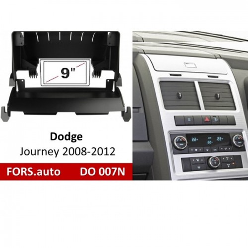 Перехідна рамка FORS.auto DO 007N для Dodge Journey (9 inch, black) 2008-2012