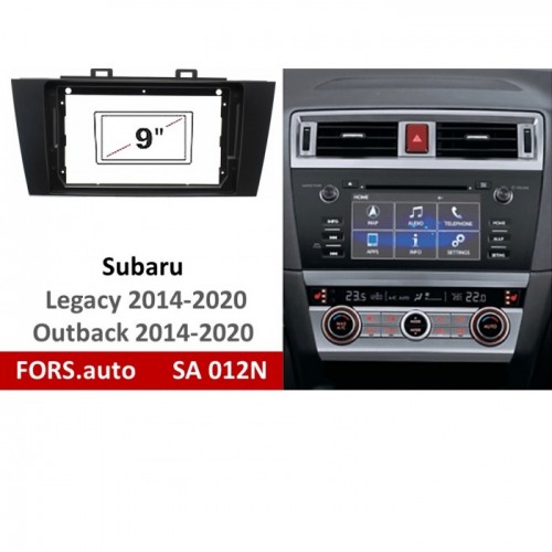 Перехідна рамка FORS.auto SA 012N для Subaru Legacy/Outback (9 inch, black) 2014-2020