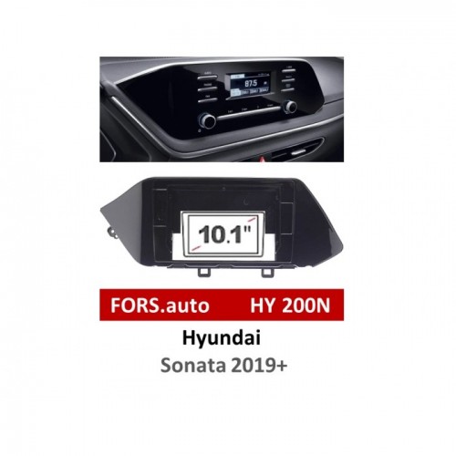 Перехідна рамка FORS.auto HY 200N для Hyundai Sonata (10.1 inch, LHD, UV black) 2019+