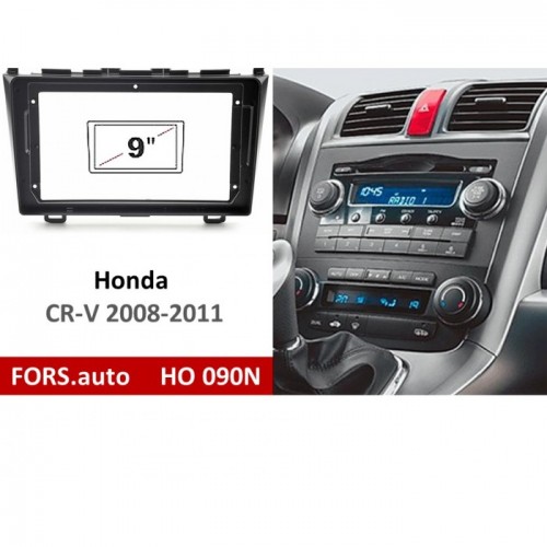 Перехідна рамка FORS.auto HO 090N для Honda CR-V (9 inch, black) 2007-2012