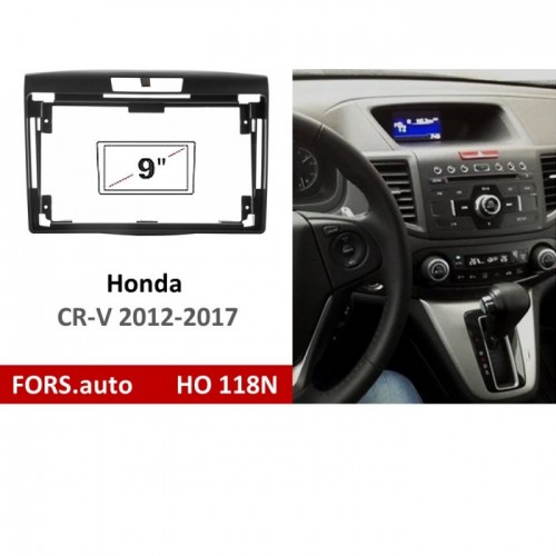 Перехідна рамка FORS.auto HO 118N для Honda CR-V (9 inch, black) 2012-2017