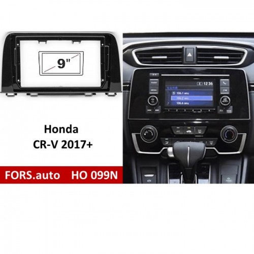Перехідна рамка FORS.auto HO 099N для Honda CR-V (9 inch, UV black) 2017+