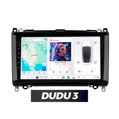 Radio Android DUDU 3 do Benz B200 2004-2012 4/64 | CarPlay Bluetooth