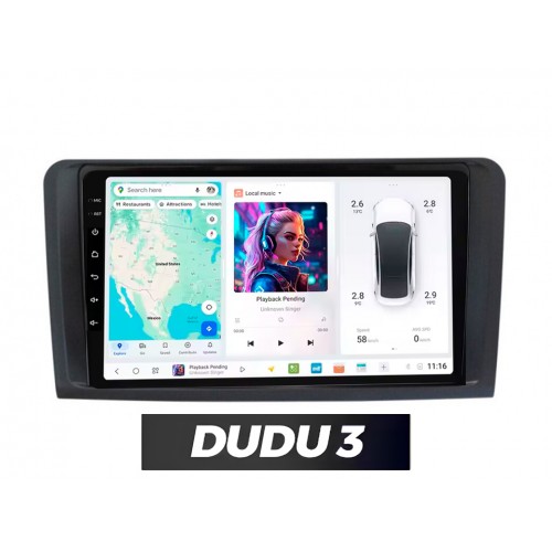Radio Android DUDU 3 do Benz ML-Class 2006-2010 4/64 | CarPlay Bluetooth GPS