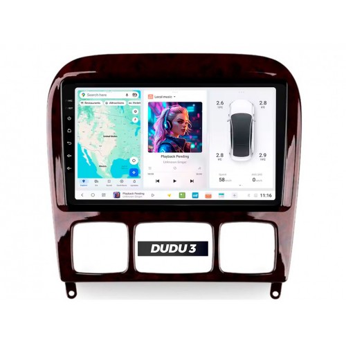 Radio Android DUDU 3 do Benz S-Class (W220) 2006+ brązowy 4/64 | CarPlay Bluetooth GPS