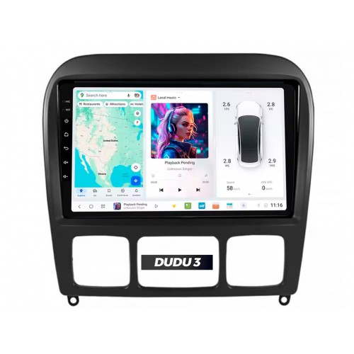 Radio Android DUDU 3 do Benz S-Class (W220) 2006+ 4/64 | CarPlay Bluetooth GPS