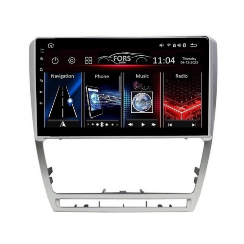 Radio Android FORS.auto FS 1 LITE  Skoda Octavia A5 Sliver (1+32Gb, 10") 2004-2014