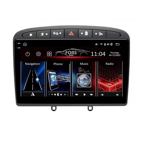 Radio Android FORS.auto FS 2 ULTRA  Peugeot 308/408 (2+32Gb, 9", Grey) 2007-2013