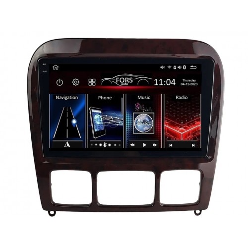 Radio Android FORS.auto FS 2 PRO  Mercedes-Benz S-Class W220-коричневый (2+32Gb, 9") 1998-2005