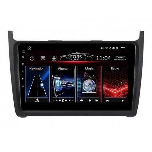 Radio Android FORS.auto FS 1 LITE  Volkswagen Polo (1+32Gb, 9", black) 2008-2020