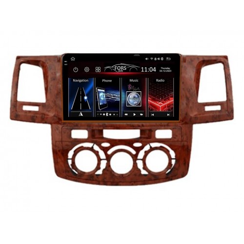 Radio Android FORS.auto FS 2 ULTRA  Toyota Fortuner/Vigo/Hilux (2+32Gb, 9", Manual AC, wooden) 2007-2014