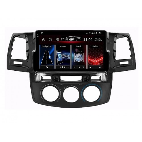 Radio Android FORS.auto FS 2 PRO  Toyota Fortuner/Vigo/Hilux (2+32Gb, 9", Manual AC, black) 2007-2014