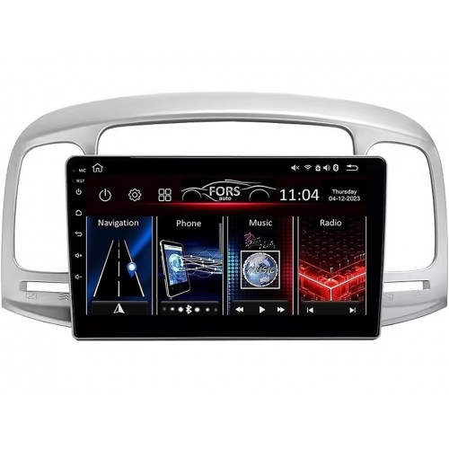 Radio Android FORS.auto FS 1 LITE  Hyundai Accent 2009-2012/Verna (1+32Gb, 9") 2008-2011