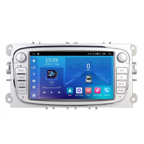 Uniwersalne Radio samochodowe FORS.auto FS 2 ULTRA  Ford Focus/Mondeo/S-Max/C-Max/Kuga/Fiesta/Fusion (2+32Gb, 7", silver) 2007-2011