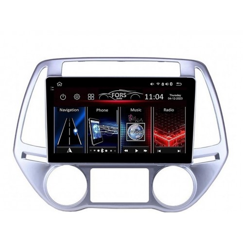 Radio Android FORS.auto FS 4 PRO  Hyundai I20 (4+64Gb, 9", Auto AC) 2012-2014