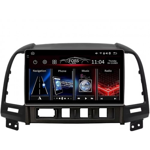 Radio Android FORS.auto FS 4 PRO  Hyundai Santa Fe (4+64Gb, 9") 2006-2012