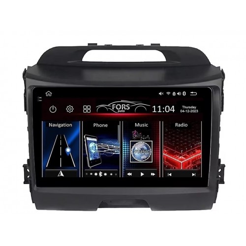 Radio Android FORS.auto FS 4 PRO  Kia Sportage (4+64Gb, 9") 2010-2015