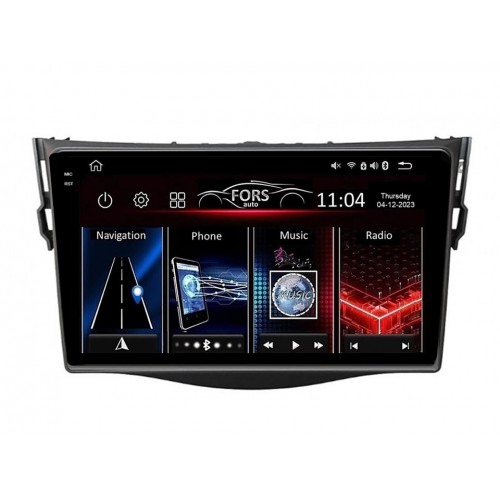 Radio Android FORS.auto FS 4 PRO  Toyota RAV4 (4+64Gb, 9") 2006-2012