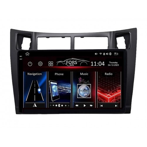 Radio Android FORS.auto FS 4 PRO  Toyota Yaris (4+64Gb, 9") 2008-2011