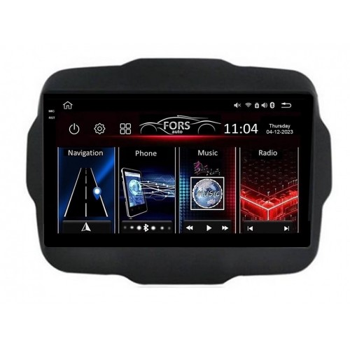 Radio Android FORS.auto FS 4 PRO  Jeep Renegade (4+64Gb, 9") 2015-2019