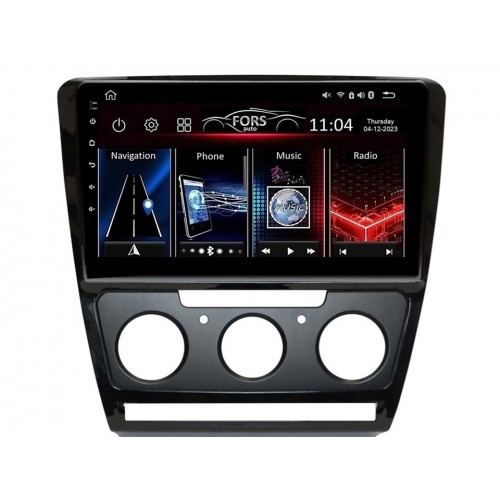 Radio Android FORS.auto FS 4 PRO  Skoda Superb (4+64Gb, 10", Manual AC) 2010-2014