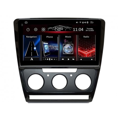 Radio Android FORS.auto FS 6 MAX  Skoda Superb (6+128Gb, 10", Manual AC) 2010-2014
