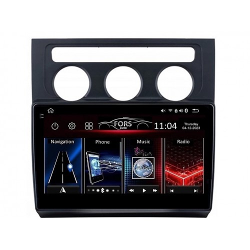 Radio Android FORS.auto FS 4 PRO  Volkswagen Touran (4+64Gb, 10", Auto AC) 2004-2008