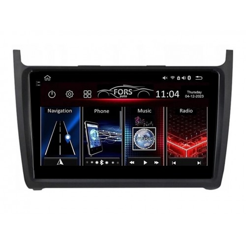 Radio Android FORS.auto FS 4 PRO  Volkswagen Polo (4+64Gb, 9", black) 2008-2020