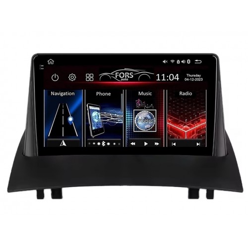 Radio Android FORS.auto FS 4 PRO  Renault Megane 2 (4+64Gb, 9") 2003-2009
