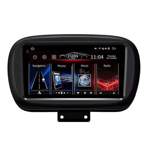 Radio Android FORS.auto FS 4 PRO  Fiat 500X (4+64Gb, 9") 2014-2019