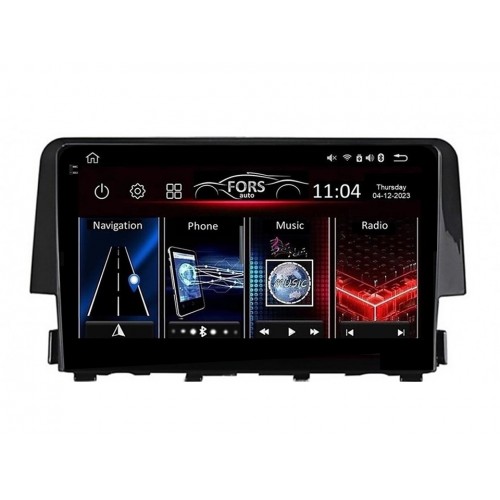 Radio Android FORS.auto FS 4 PRO  Honda Civic (4+64Gb, 9") 2015-2020