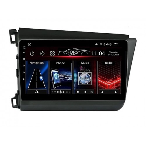 Radio Android FORS.auto FS 1 LITE  Honda Civic (1+32Gb, 9", LHD) 2012-2015