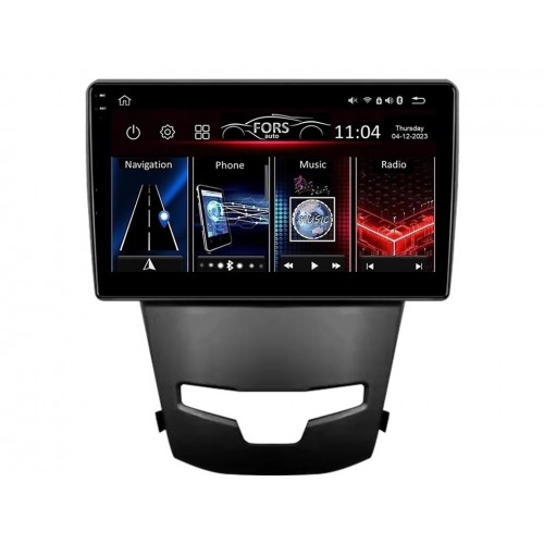 Radio Android FORS.auto FS 4 PRO  SsangYong Korando (4+64Gb, 9") 2014-2016