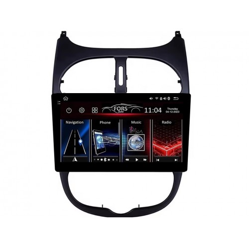 Radio Android FORS.auto FS 2 ULTRA  Peugeot 206 (2+32Gb, 9") 2000-2016