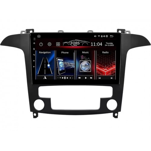 Radio Android FORS.auto FS 1 LITE  Ford S-Max (1+32Gb, 9", Auto AC) 2006-2015