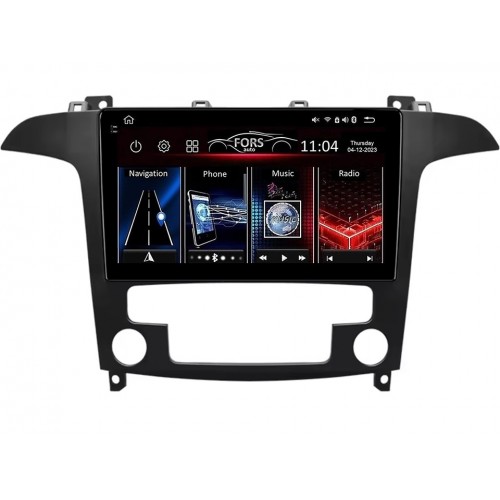 Radio Android FORS.auto FS 4 PRO  Ford S-Max (4+64Gb, 9", Auto AC) 2006-2015