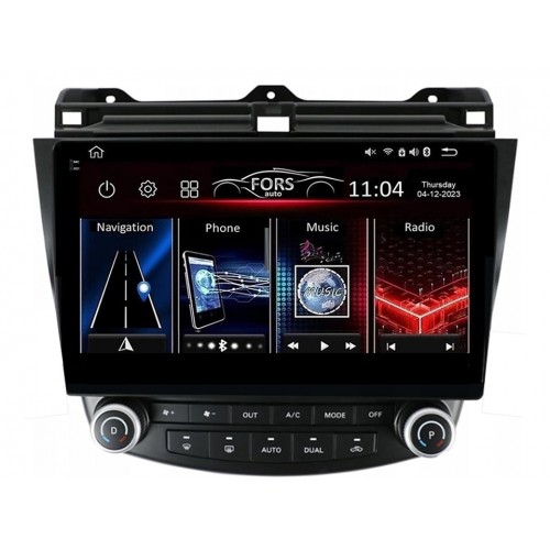 Radio Android FORS.auto FS 4 MAX  Honda Accord 7 (4+32Gb, 10") 2003-2007