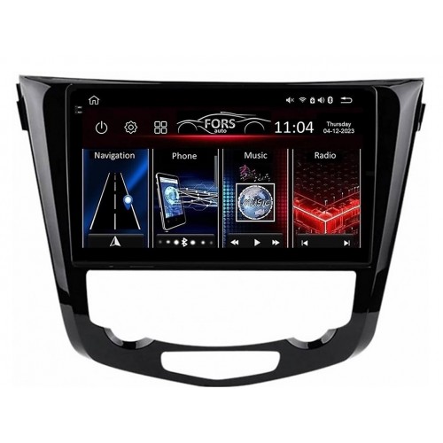 Radio Android FORS.auto FS 6 MAX  Nissan Qashqai/X-trail/Rogue (6+128Gb, 10", Auto AC) 2014-2018