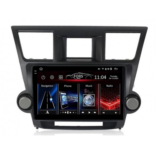Radio Android FORS.auto FS 6 MAX  Toyota Highlander (6+128Gb, 10") 2007-2014