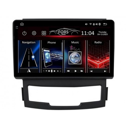 Radio Android FORS.auto FS 6 MAX   SsangYong Korando (6+128Gb, 9") 2011-2013