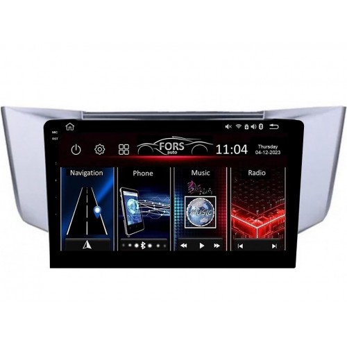 Radio Android FORS.auto FS 6 MAX  Lexus RX300/RX330/RX350/RX400H (6+128Gb, 9") 2003-2009