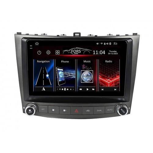 Radio Android FORS.auto FS 4 PRO  Lexus IS200/IS220/IS250/IS300/IS350 (4+64Gb, 10") 2005-2012