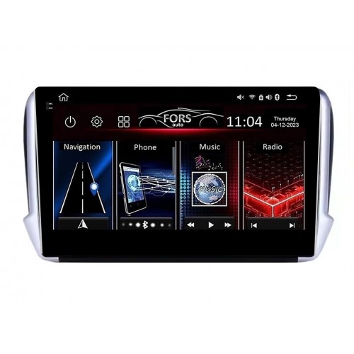 Radio Android FORS.auto FS 4 PRO  Peugeot 2008 (4+64Gb, 10") 2013-2019